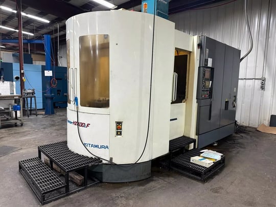 2006 KITAMURA MYCENTER HX400IF CNC HMC, RENISHAW NC4 TOOL SETTER, CHIPBLASTER D30 HP COOLANT SYSTEM