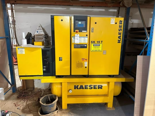 Lot 112 KAESER SK 15 T ROTARY SCREW AIR COMPRESSOR SYSTEM